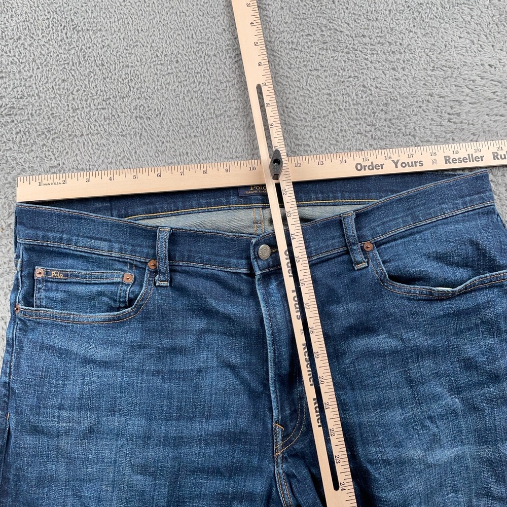 Polo Ralph Lauren Jeans Mens 40x30 Blue Varick Slim Straight Denim Pants - Picture 9 of 12